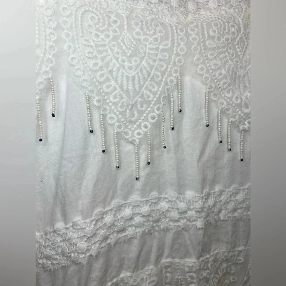 Anthropologie RINA DHAKA womans Celeste beaded & lace boho Midi dress - Picture 9 of 16